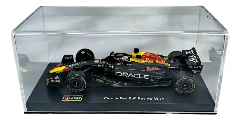 AUTO FORMULA 1 RedBull RB19 2023 #1 Max Verstappen Caja Acrilica Burago - 3