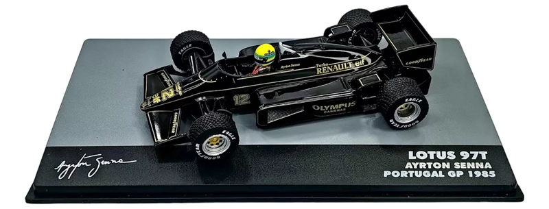 AUTO FORMULA 1 Lotus 97T 1985 #12 Ayrton Senna Caja Acrilica IXO 1:43 - 3