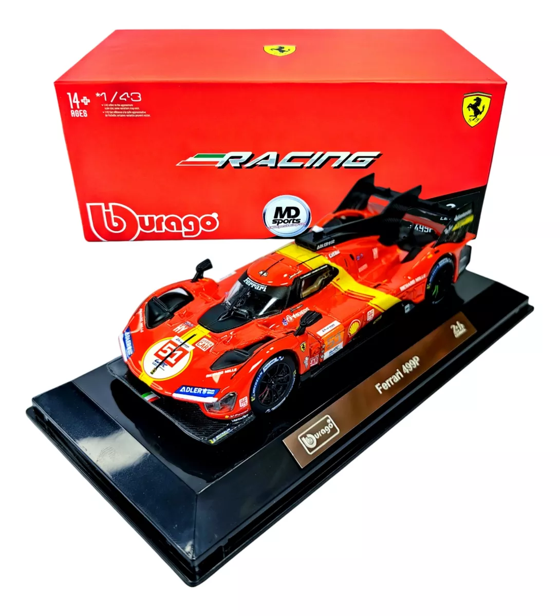 AUTO HYPERCAR 24HRS LEMANS 2023 SCUDERIA FERRARI 499P 1:43 - 1