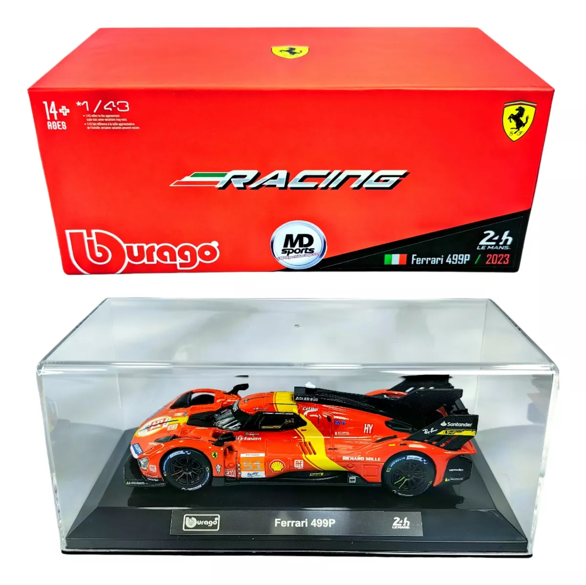 AUTO HYPERCAR 24HRS LEMANS 2023 SCUDERIA FERRARI 499P 1:43 - 2