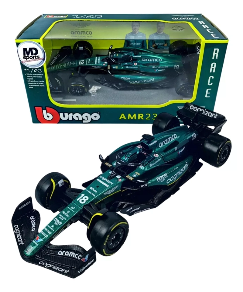 AUTO FÓRMULA 1 ASTON MARTIN AMR23 #18 L. STROLL 2023 ESC1:43 - 1