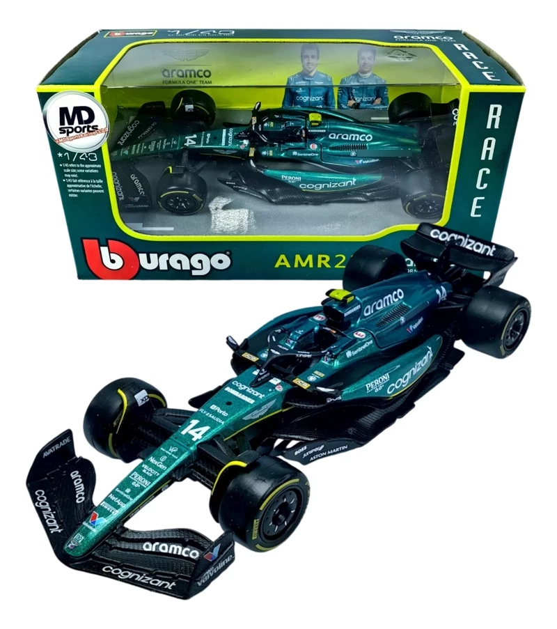 AUTO FÓRMULA 1 ASTON MARTIN AMR23 #14 F. ALONSO 2023 ESC1:43 - 1