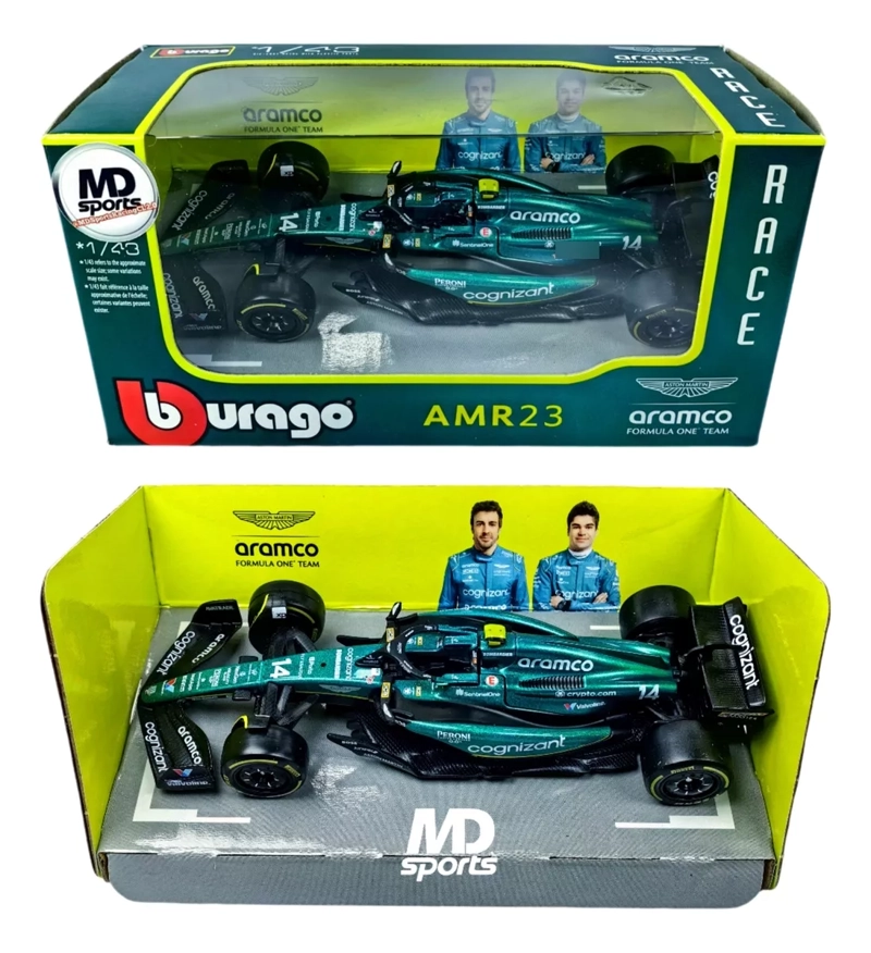 AUTO FÓRMULA 1 ASTON MARTIN AMR23 #14 F. ALONSO 2023 ESC1:43 - 2