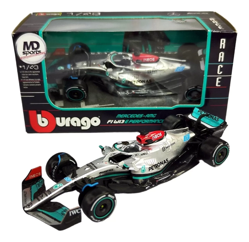 AUTO ESCALA FÓRMULA 1 MERCEDES W13 2022 G. RUSSELL ESC 1.43 - 1