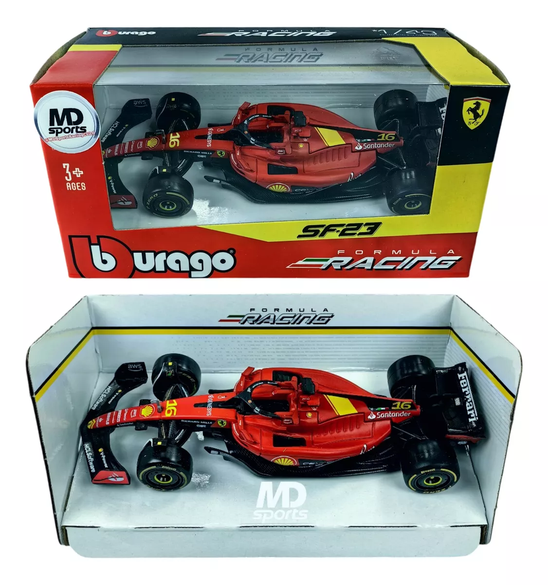 AUTO F1 FERRARI SF-23 MONZA 2023 #16 CH. LECLERC ESCALA 1:43 - 2