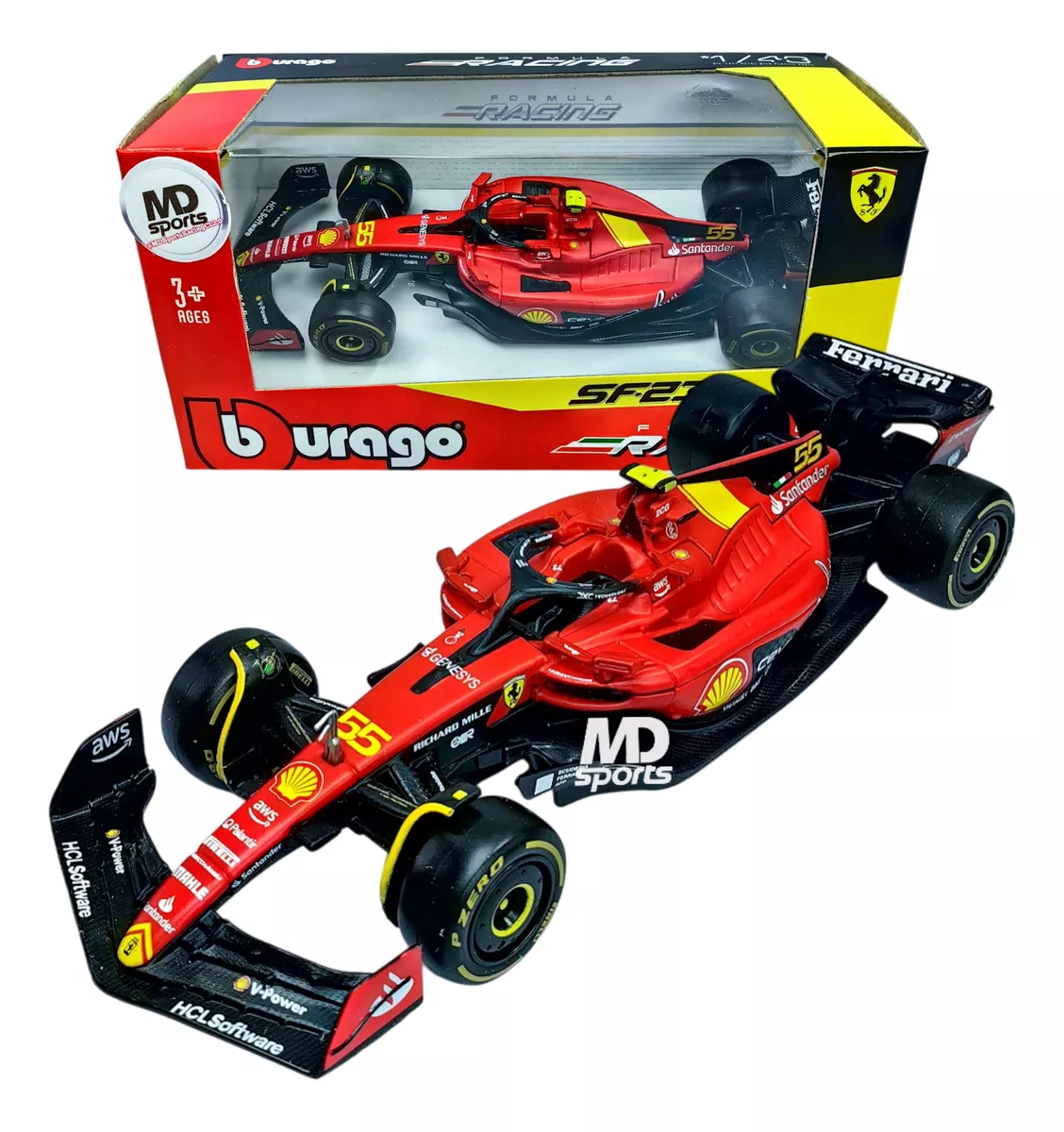 AUTO F1 FERRARI SF-23 MONZA 2023 #55 C. SAINZ ESCALA 1:43 - 1