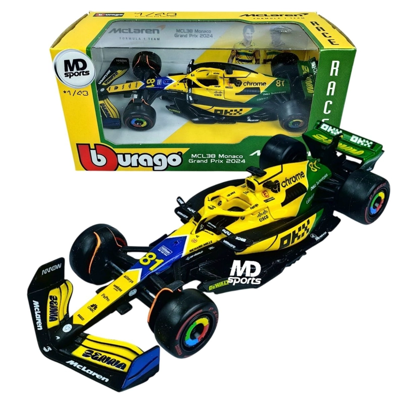 AUTO F1 MCLAREN MCL38 SENNA LIVERY 2024 #81 PIASTRI Burago ESCALA 1:43 - 1