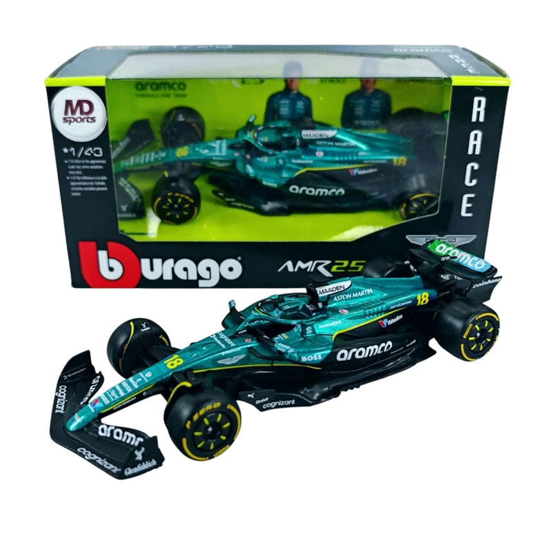 AUTO F1 ASTON MARTIN AMR25 2025 #18 LANCE STROLL CAJA NORMAL 1:43 - 1