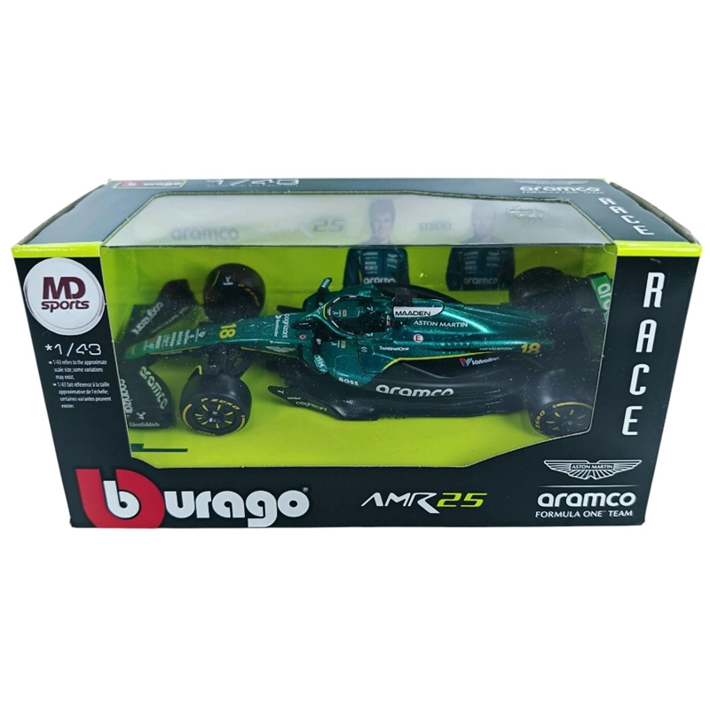 AUTO F1 ASTON MARTIN AMR25 2025 #18 LANCE STROLL CAJA NORMAL 1:43 - 2