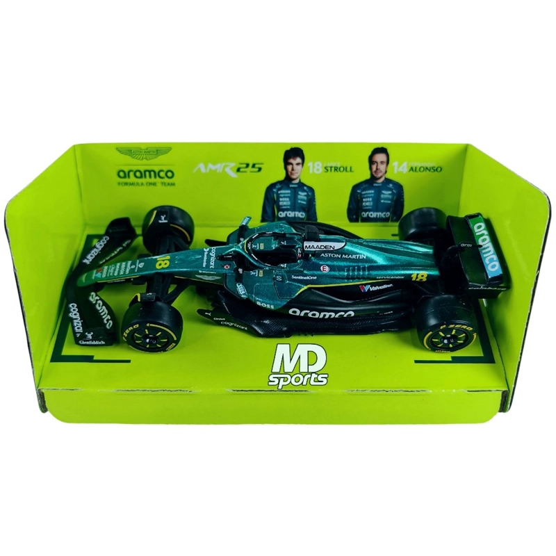 AUTO F1 ASTON MARTIN AMR25 2025 #18 LANCE STROLL CAJA NORMAL 1:43 - 3