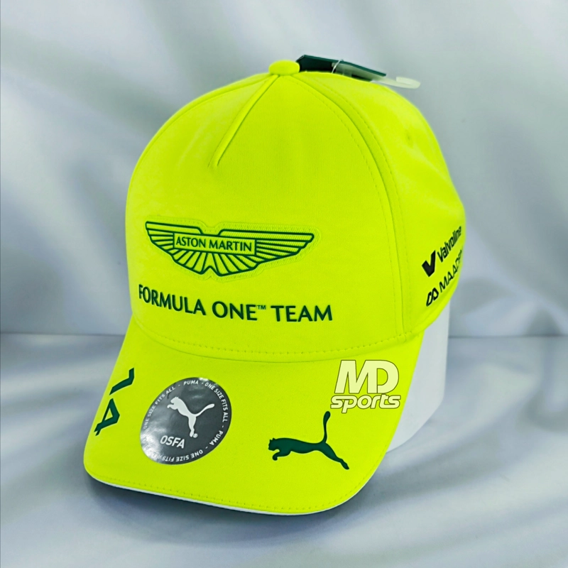 GORRO JOCKEY F1 PUMA OFICIAL ASTON MARTIN FERNANDO ALONSO 2026 VERDE LIMA - 1