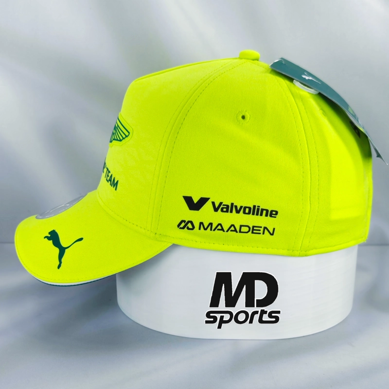 GORRO JOCKEY F1 PUMA OFICIAL ASTON MARTIN FERNANDO ALONSO 2026 VERDE LIMA - 3
