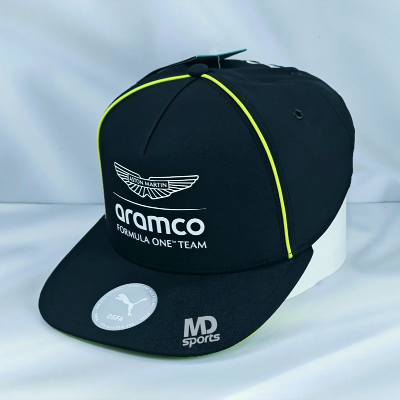GORRO JOCKEY SNAP F1 PUMA ASTON MARTIN RACING OFICIAL 2026 NEGRO - 1