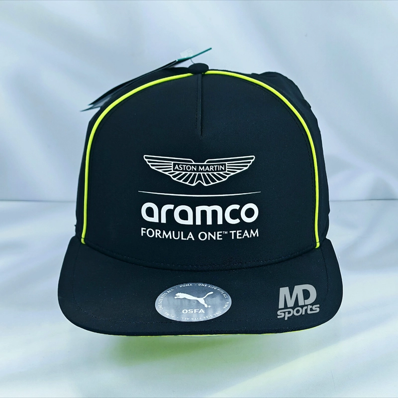 GORRO JOCKEY SNAP F1 PUMA ASTON MARTIN RACING OFICIAL 2026 NEGRO - 2