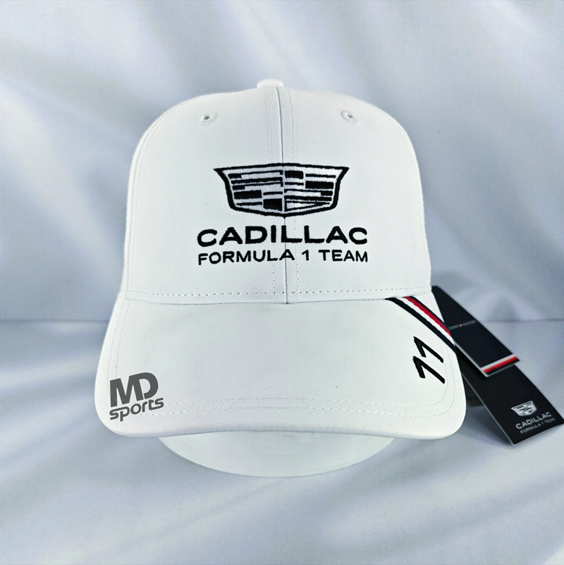GORRO JOCKEY TOMMY HILFIGER CADILLAC F1 TEAM CHECO PEREZ OFICIAL 2026 BLANCO - 2
