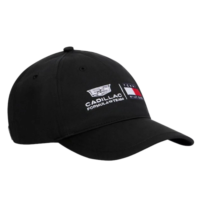 GORRO JOCKEY TOMMY HILFIGER CADILLAC F1 TEAM OFICIAL 2026 DOBLE LOGO NEGRO - 1