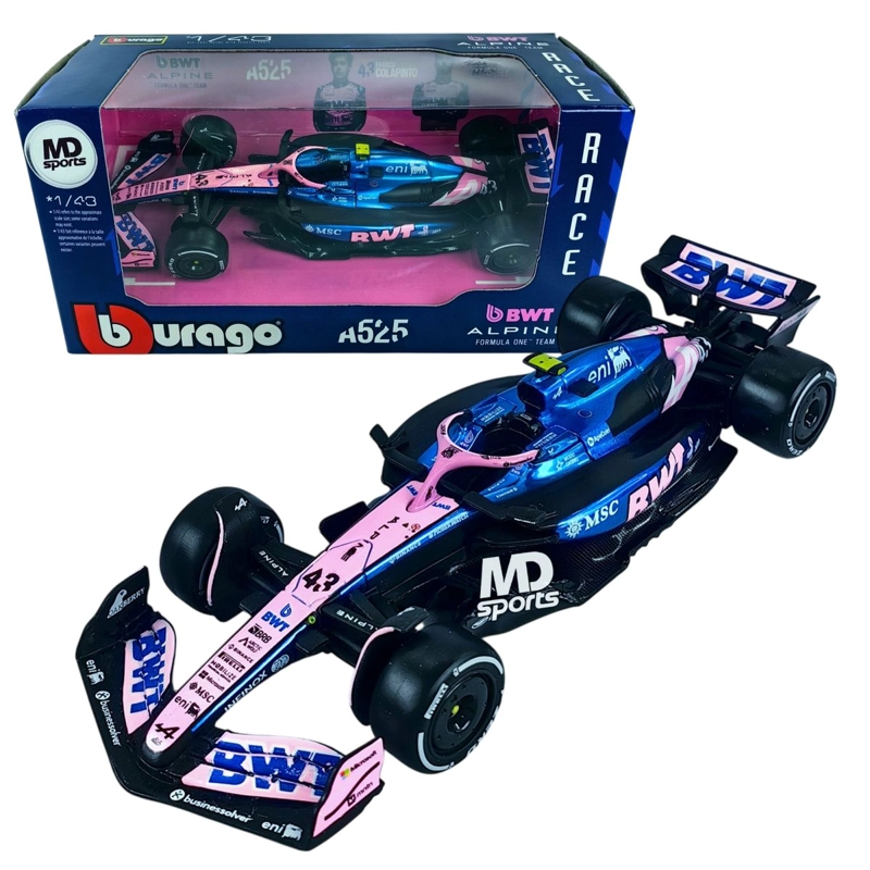 AUTO F1 ALPINE A525 2025 #43 FRANCO COLAPINTO CAJA NORMAL BURAGO 1:43 - 1