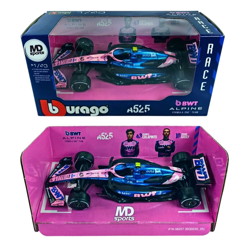 AUTO F1 ALPINE A525 2025 #43 FRANCO COLAPINTO CAJA NORMAL BURAGO 1:43 - 3
