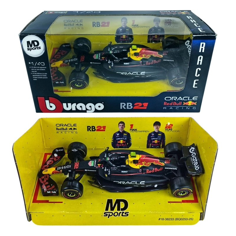 AUTO F1 REDBULL RB21 2025 #22 YUKI TSUNODA CAJA NORMAL BURAGO 1:43 - 3