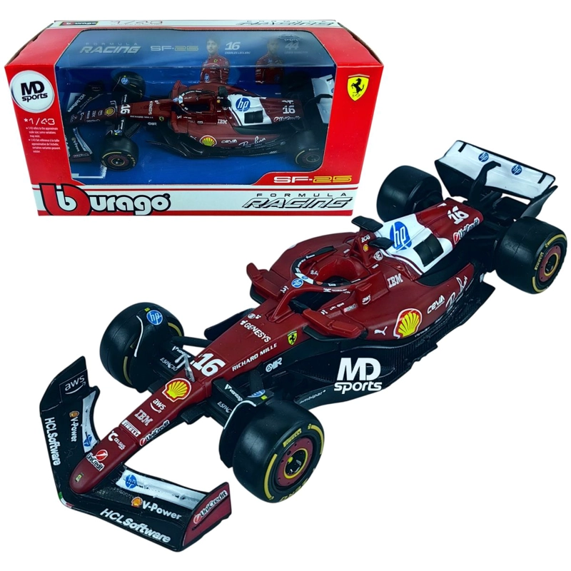 AUTO F1 FERRARI SF-25 2025 CHARLES LECLERC CAJA NORMAL 1.43 - 1
