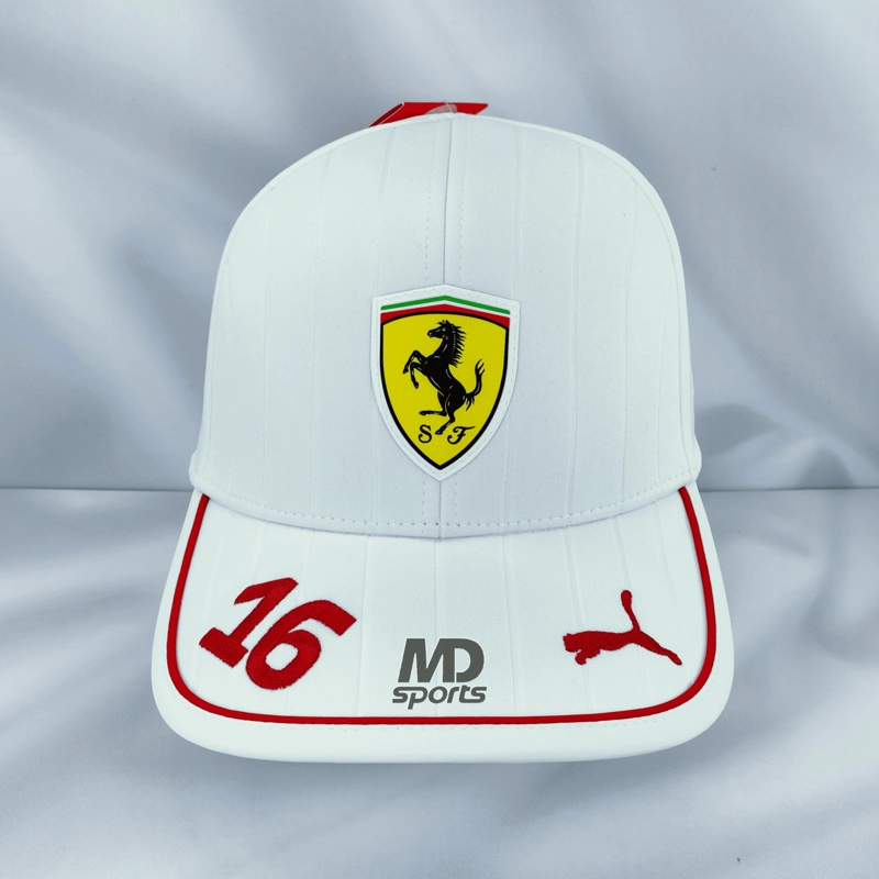 GORRO JOCKEY PUMA OFICIAL SCUDERIA FERRARI HP CHARLES LECLERC GP MIAMI 2025 - 2