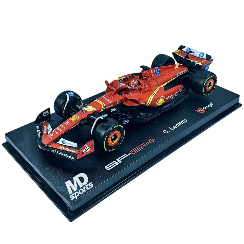 AUTO F1 FERRARI SF-24 2024 #16 CH. LECLERC CAJA ACRILIC 1:43 - 3