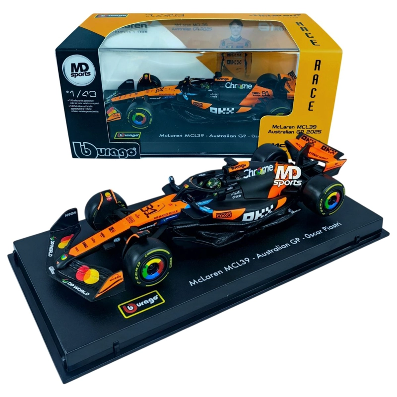 AUTO F1 MCLAREN MCL39 GP AUSTRALIA 2025 #81 OSCAR PIASTRI CAJA ACRILICA 1:43 - 1