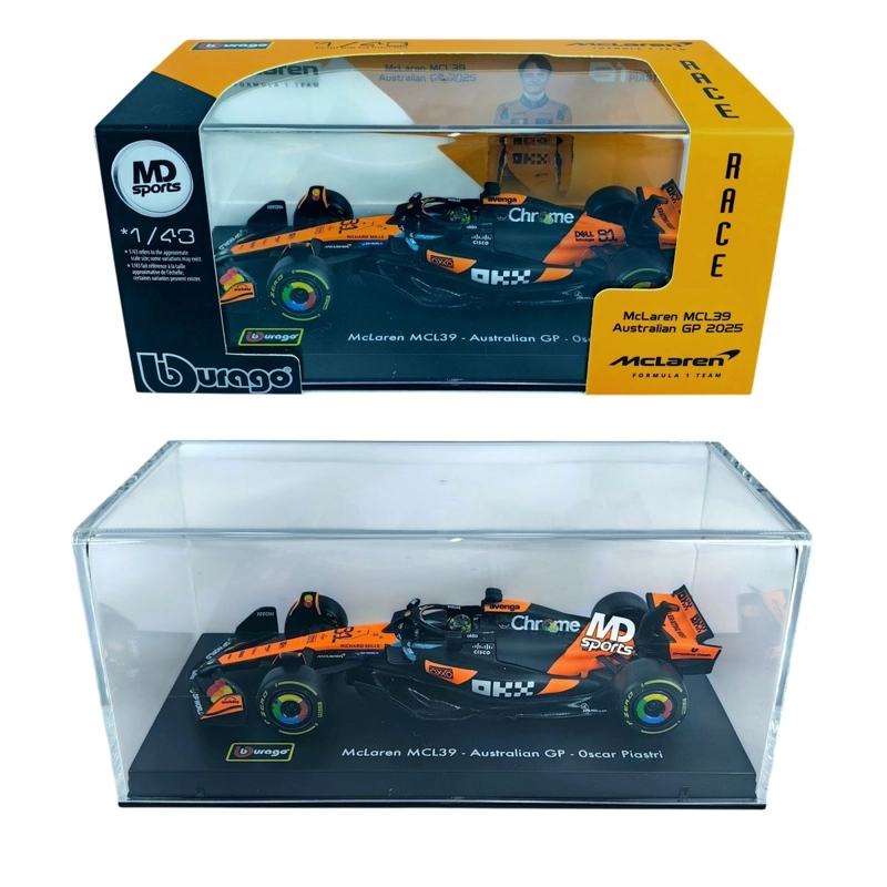 AUTO F1 MCLAREN MCL39 GP AUSTRALIA 2025 #81 OSCAR PIASTRI CAJA ACRILICA 1:43 - 2
