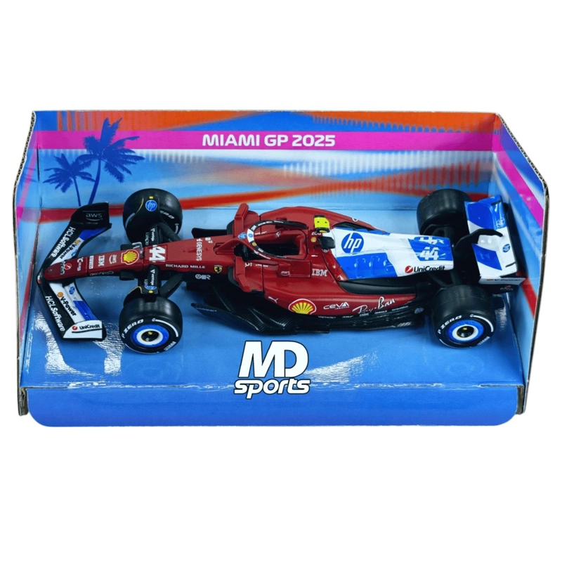 FERRARI SF-25 GP MIAMI 2025 #44 LEWIS HAMILTON CAJA NORMAL BURAGO 1:43 - 2