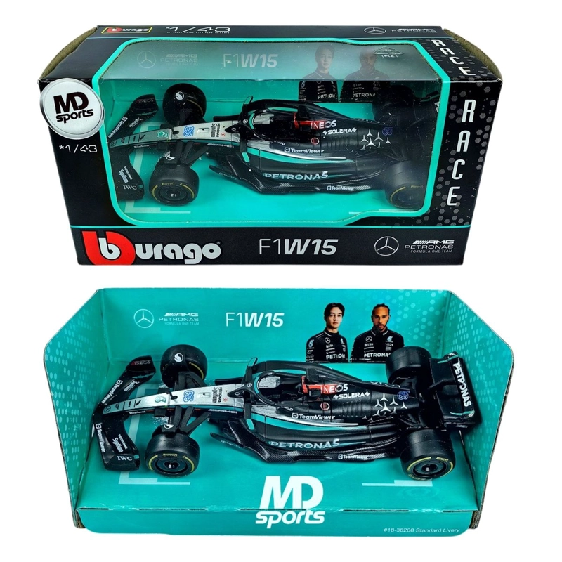 AUTO F1 MERCEDES W15 2024 63 GEORGE RUSSELL CAJA NORMAL 1:43 - 2