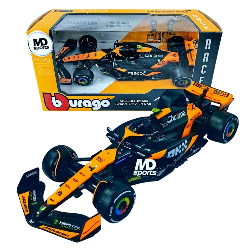 AUTO F1 MCLAREN MCL38 GP MIAMI 2024 #4 NORRIS CAJA NORM 1:43 - 1