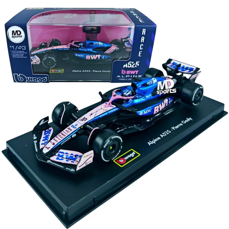 AUTO F1 ALPINE A525 2025 #10 PIERRE GASLY CAJA ACRILICA 1:43 - 1