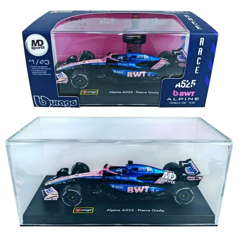 AUTO F1 ALPINE A525 2025 #10 PIERRE GASLY CAJA ACRILICA 1:43 - 2