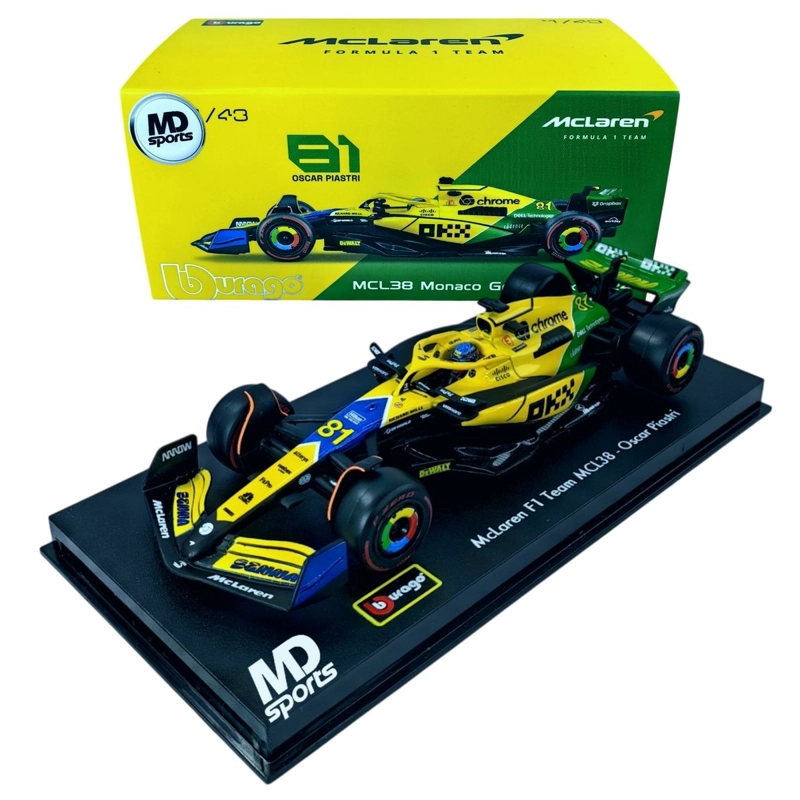 AUTO F1 MCLAREN MCL38 2024 SENNA #81 PIASTRI CAJA ACRILICA 1:43 - 1