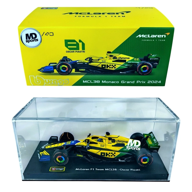 AUTO F1 MCLAREN MCL38 2024 SENNA #81 PIASTRI CAJA ACRILICA 1:43 - 2