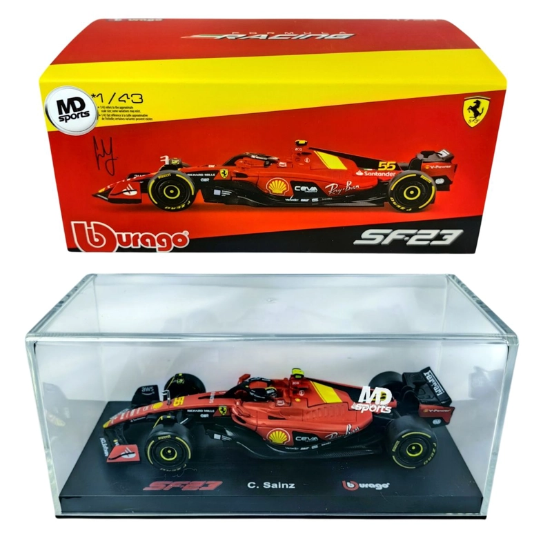 AUTO F1 FERRARI SF-23 MONZA 2023 C.SAINZ CAJA ACRILICA 1:43 - 3