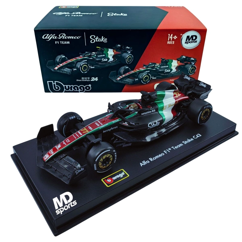 AUTO F1 ALFA ROMEO C43 MONZA 2023 #77 V. BOTTAS CAJA ACRILICA 1:43 - 1
