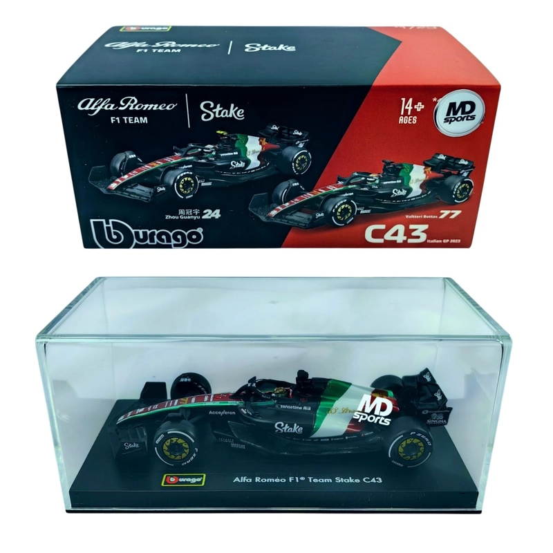 AUTO F1 ALFA ROMEO C43 MONZA 2023 #77 V. BOTTAS CAJA ACRILICA 1:43 - 3