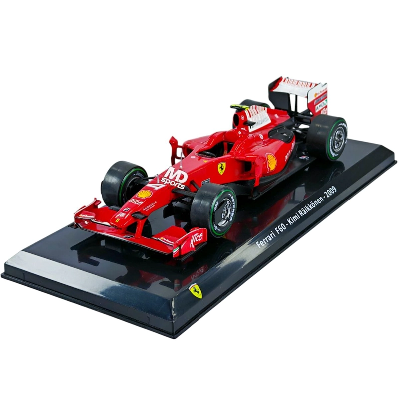 AUTO F1 FERRARI F60 #4 KIMI RAIKKONEN 2009 CAJA ACRILICA PREMIUM COLLECT 1:24 - 2