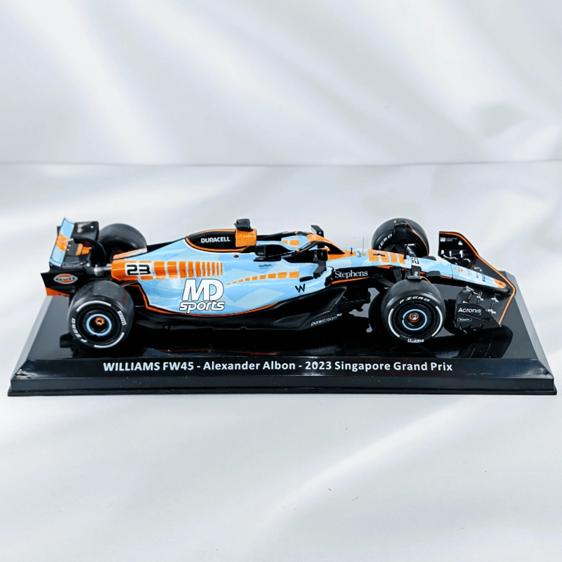 AUTO F1 WILLIAMS RACING FW45 GP SINGAPUR 2023 #23 ALEXANDER ALBON CAJA NORMAL PREMIUM COLLECT 1:24 - 1