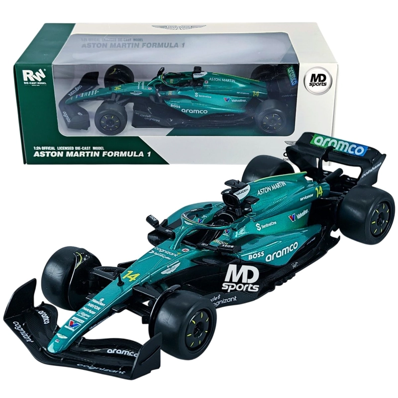AUTO F1 ASTON MARTIN AMR24 2024 #14 FERNANDO ALONSO CAJA NORMAL RE.EL MODELS 1:24 - 1