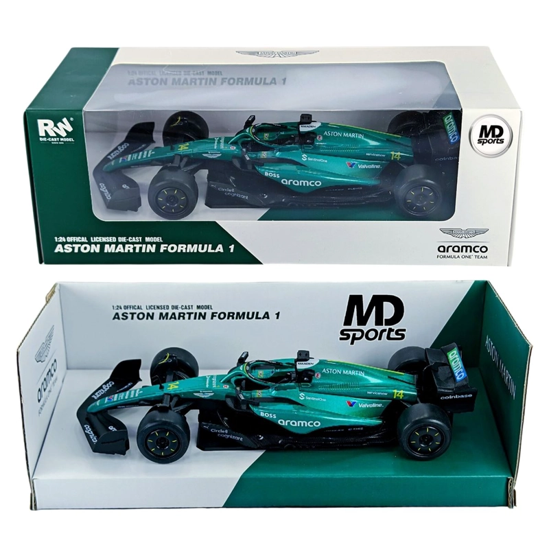 AUTO F1 ASTON MARTIN AMR24 2024 #14 FERNANDO ALONSO CAJA NORMAL RE.EL MODELS 1:24 - 2