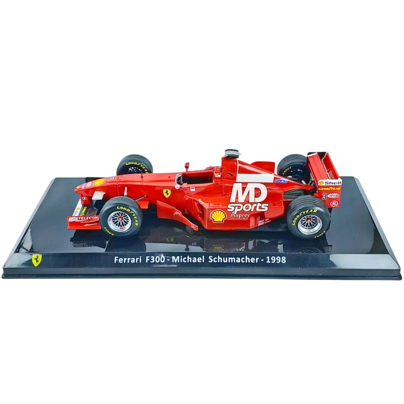 AUTO F1 FERRARI F300 1998 #3 MICHAEL SCHUMACHER CAJA ACRILICA PREMIUM COLLECT 1:24 - 3