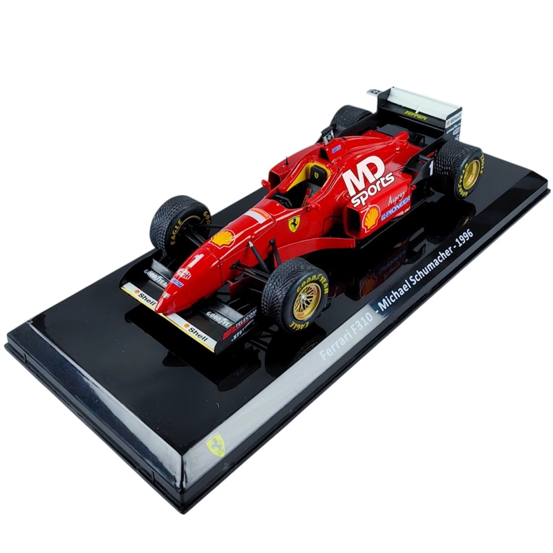 AUTO F1 FERRARI F310 1996 #1 MICHAEL SCHUMACHER CAJA ACRILICA PREMIUM COLLECT 1:24 - 1