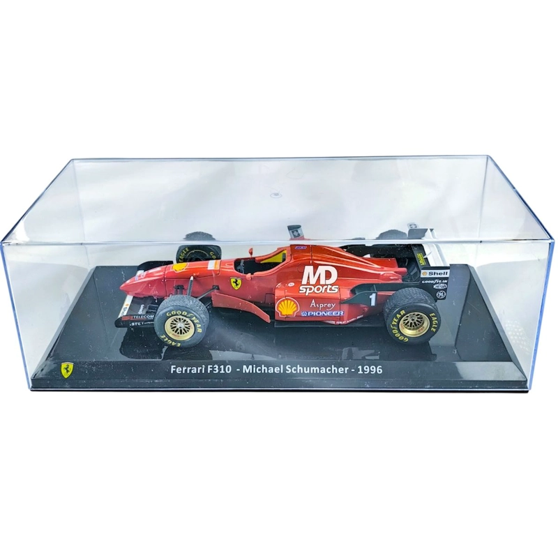AUTO F1 FERRARI F310 1996 #1 MICHAEL SCHUMACHER CAJA ACRILICA PREMIUM COLLECT 1:24 - 2