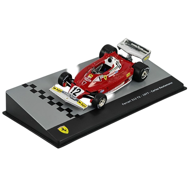 AUTO FORMULA 1 FERRARI 312 T2 1977 #12 CARLOS REUTEMANN CAJA ACRILICA IXO 1:43 - 1