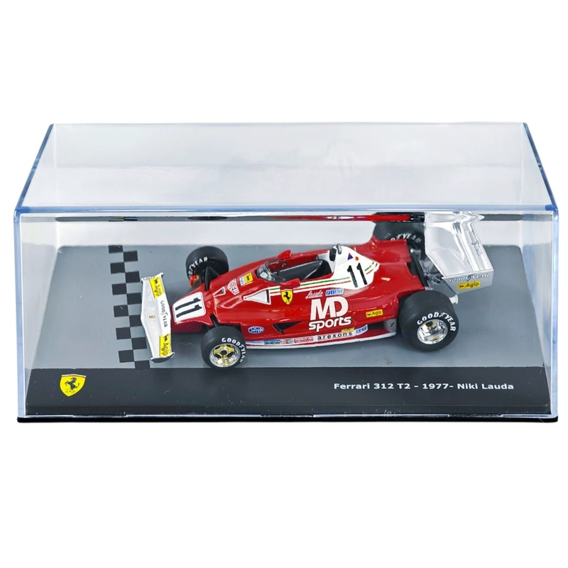 AUTO FORMULA 1 FERRARI 312 T2 1977 #11 NIKI LAUDA CAJA ACRILICA IXO 1:43 - 2