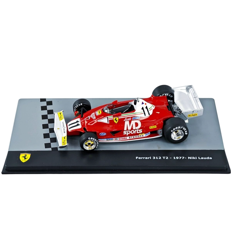 AUTO FORMULA 1 FERRARI 312 T2 1977 #11 NIKI LAUDA CAJA ACRILICA IXO 1:43 - 3