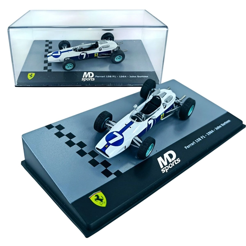 AUTO FORMULA 1 FERRARI 158 F1 1964 #7 JOHN SURTEES CAJA ACRILICA IXO 1:43 - 1