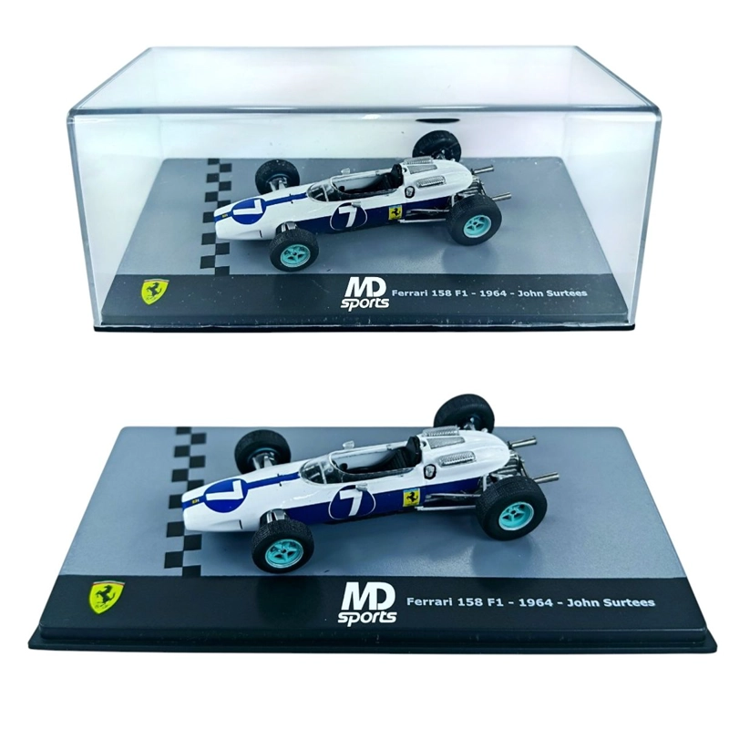 AUTO FORMULA 1 FERRARI 158 F1 1964 #7 JOHN SURTEES CAJA ACRILICA IXO 1:43 - 2